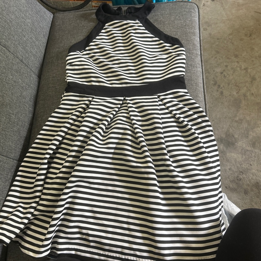 Forever 21 Kids Black and White Striped Dress